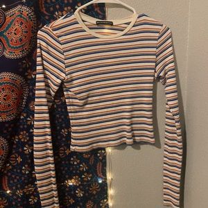 colorful long sleeve brandy melville top